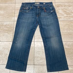 Men's MEK Denim jeans; size 36- shortened